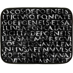 Antique Roman Typographic Pattern Fleece Blanket (Mini)