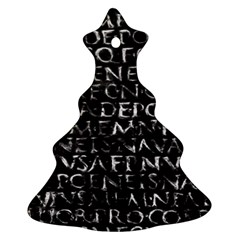 Antique Roman Typographic Pattern Ornament (Christmas Tree) 