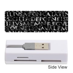 Antique Roman Typographic Pattern Memory Card Reader (stick)  by dflcprints