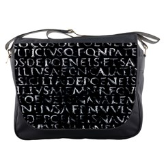 Antique Roman Typographic Pattern Messenger Bags