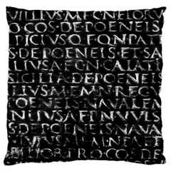 Antique Roman Typographic Pattern Large Cushion Case (One Side)