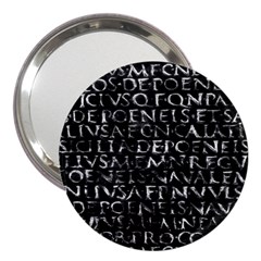 Antique Roman Typographic Pattern 3  Handbag Mirrors by dflcprints