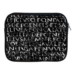 Antique Roman Typographic Pattern Apple iPad 2/3/4 Zipper Cases