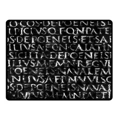 Antique Roman Typographic Pattern Double Sided Fleece Blanket (Small) 