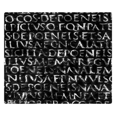 Antique Roman Typographic Pattern Double Sided Flano Blanket (Small) 