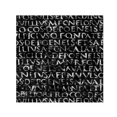 Antique Roman Typographic Pattern Small Satin Scarf (Square)