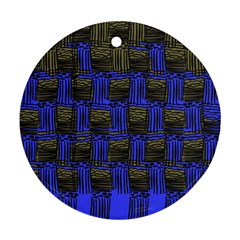Basket Weave Round Ornament (two Sides)