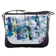 Background Color Circle Pattern Messenger Bags