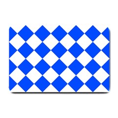 Blue White Diamonds Seamless Small Doormat 