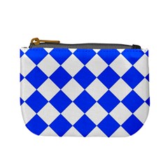 Blue White Diamonds Seamless Mini Coin Purses