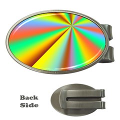 Burst Radial Shine Sunburst Sun Money Clips (oval) 