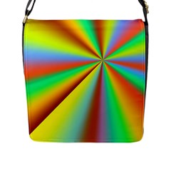 Burst Radial Shine Sunburst Sun Flap Messenger Bag (l) 