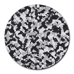 Camouflage Tarn Texture Pattern Round Mousepads by Sapixe