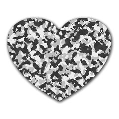 Camouflage Tarn Texture Pattern Heart Mousepads by Sapixe