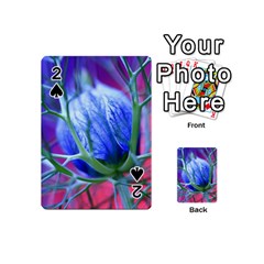 Blue Flowers With Thorns Playing Cards 54 (Mini) 