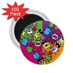 Cartoon Pattern 2 25  Magnets (100 Pack) 