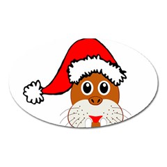 Child Of Artemis Christmas Animal Clipart Oval Magnet by Sapixe