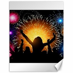 Celebration Night Sky With Fireworks In Various Colors Canvas 12  X 16  