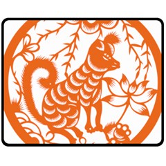 Chinese Zodiac Dog Fleece Blanket (medium) 