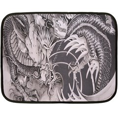 Chinese Dragon Tattoo Fleece Blanket (mini)