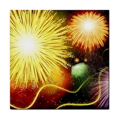 Celebration Colorful Fireworks Beautiful Face Towel by Sapixe