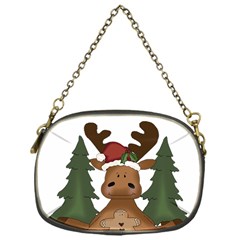 Christmas Moose Chain Purses (one Side)  by Sapixe