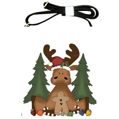 Christmas Moose Shoulder Sling Bags by Sapixe