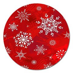 Christmas Pattern Magnet 5  (round)