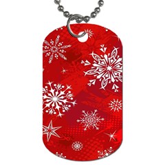 Christmas Pattern Dog Tag (one Side) by Sapixe