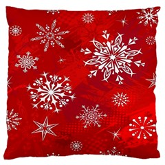 Christmas Pattern Large Flano Cushion Case (two Sides)