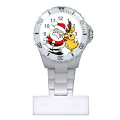 Christmas Santa Claus Plastic Nurses Watch by Sapixe