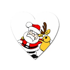 Christmas Santa Claus Heart Magnet