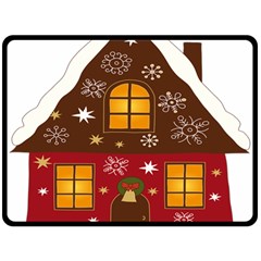 Christmas House Clipart Double Sided Fleece Blanket (large)  by Sapixe
