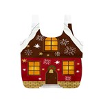 Christmas House Clipart Full Print Recycle Bags (S)  Front