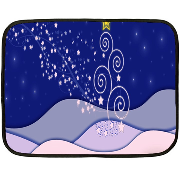 Christmas Tree Double Sided Fleece Blanket (Mini) 