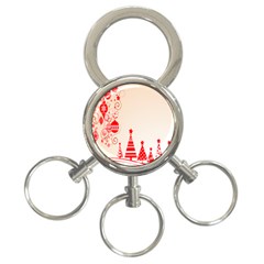 Christmas Clipart Wallpaper 3-ring Key Chains