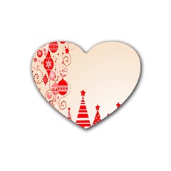Christmas Clipart Wallpaper Heart Coaster (4 Pack) 