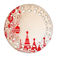 Christmas Clipart Wallpaper Round Filigree Ornament (two Sides) by Sapixe