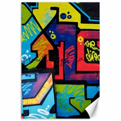 Urban Graffiti Movie Theme Productor Colorful Abstract Arrows Canvas 24  X 36  by genx