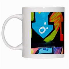 Urban Graffiti Movie Theme Productor Colorful Abstract Arrows White Mugs by genx