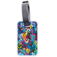 Graffiti Hearts Street Art Spray Paint Rad Luggage Tags (two Sides) by genx