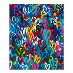 Graffiti Hearts Street Art Spray Paint Rad Shower Curtain 60  X 72  (medium)  by genx