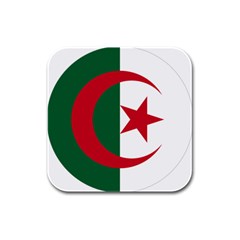 Roundel Of Algeria Air Force Rubber Square Coaster (4 Pack)  by abbeyz71