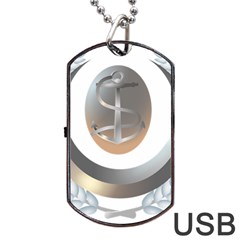 Badge Of The Algerian Navy  Dog Tag Usb Flash (one Side) by abbeyz71