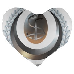 Badge Of The Algerian Navy  Large 19  Premium Heart Shape Cushions by abbeyz71