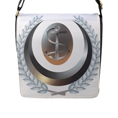 Badge Of The Algerian Navy  Flap Messenger Bag (l)  by abbeyz71