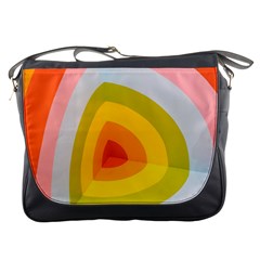 Graffiti Orange Lime Power Blue And Pink Spherical Abstract Retro Pop Art Design Messenger Bags by genx
