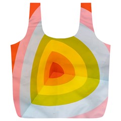 Graffiti Orange Lime Power Blue And Pink Spherical Abstract Retro Pop Art Design Full Print Recycle Bags (l)  by genx