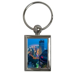 City Dubai Photograph From The Top Of Skyscrapers United Arab Emirates Key Chains (Rectangle) 