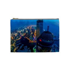 City Dubai Photograph From The Top Of Skyscrapers United Arab Emirates Cosmetic Bag (Medium) 